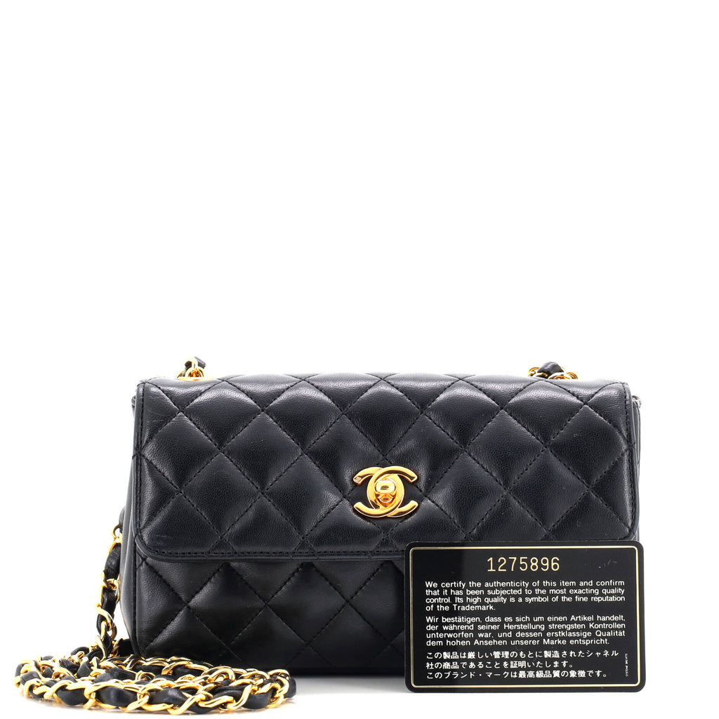 Vintage CC Chain Flap Bag Quilted Lambskin Mini