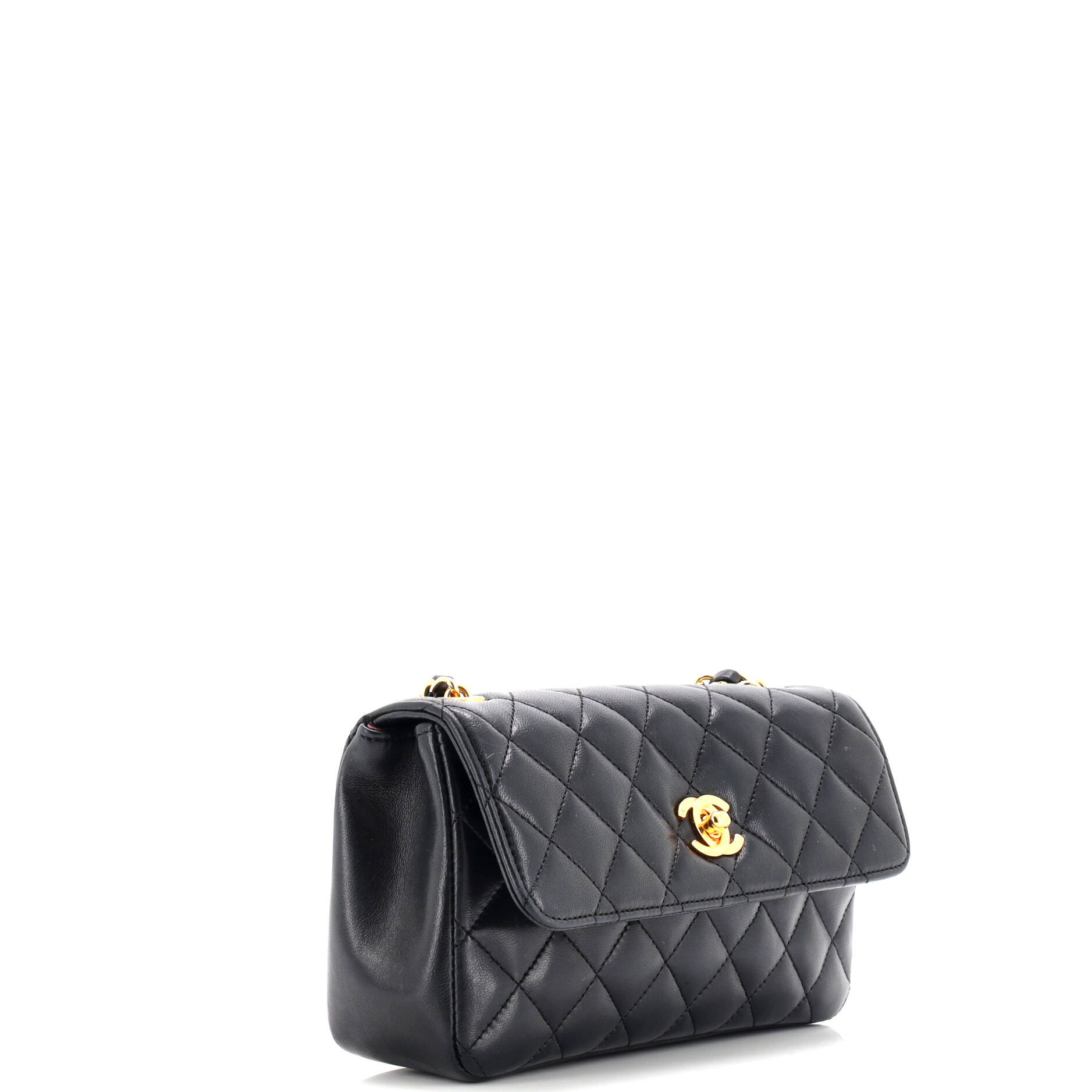 Vintage CC Chain Flap Bag Quilted Lambskin Mini