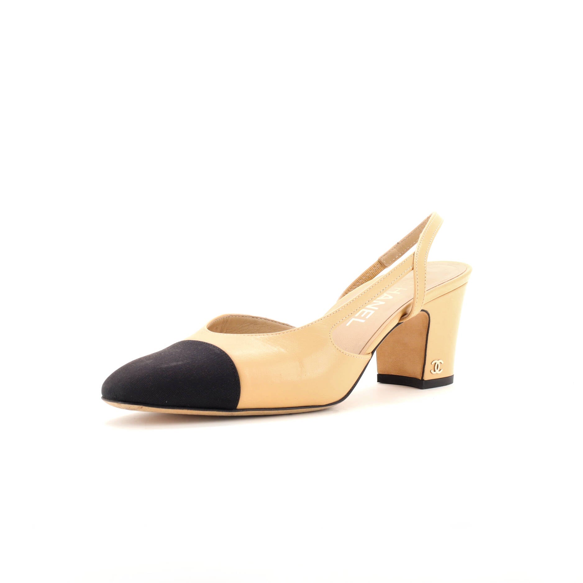 Women’s Cap Toe Slingback Pumps Leather