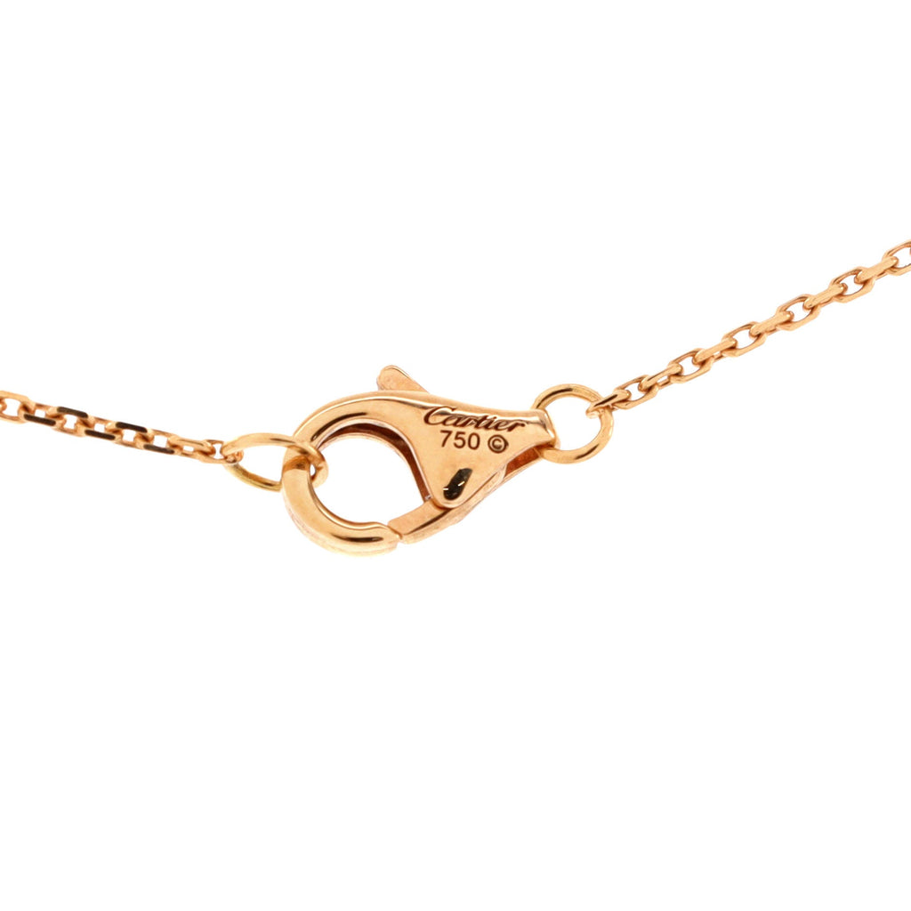 Caresse D'Orchidees Necklace 18K Rose Gold with Sapphires and Diamond Small