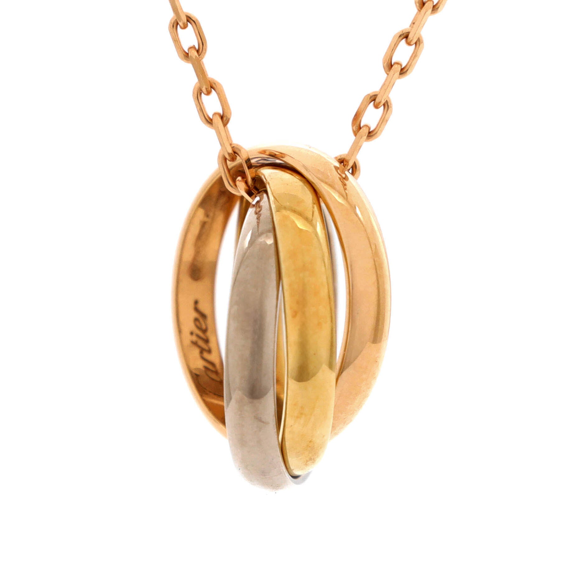 Baby Trinity Pendant Necklace 18K Tricolor Gold