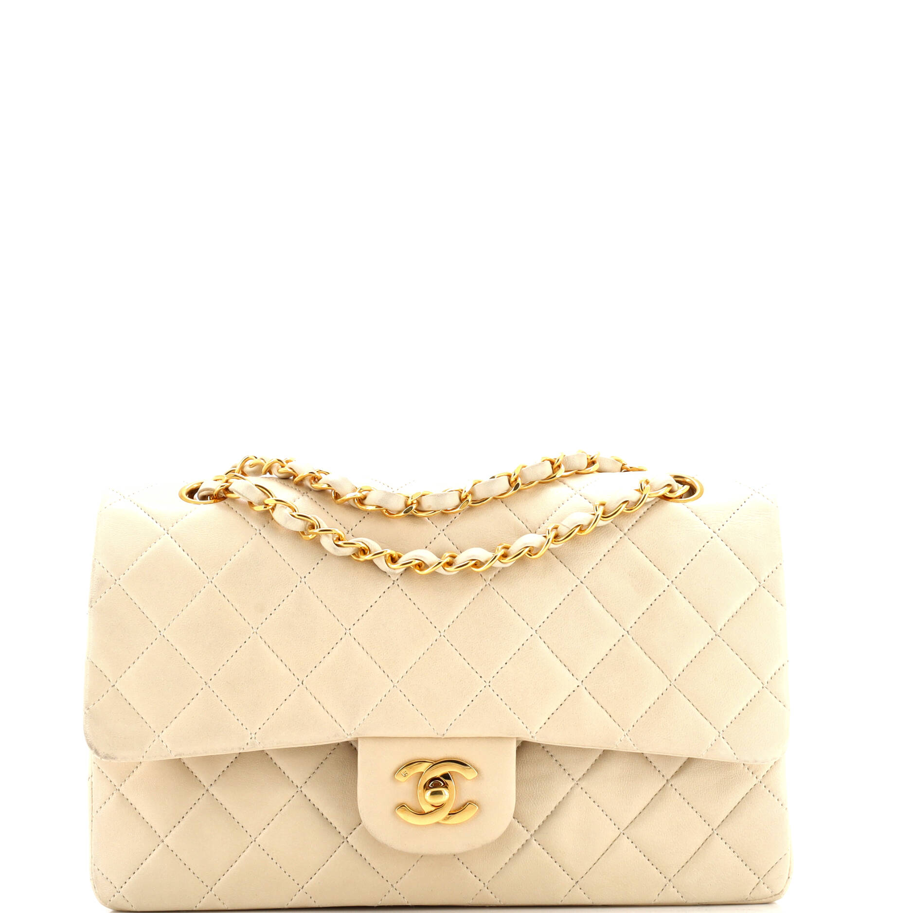 Vintage Classic Double Flap Bag Quilted Lambskin Medium