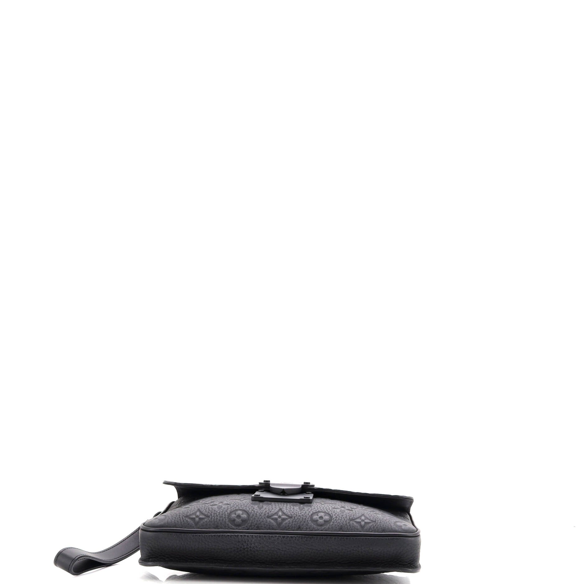 S Lock Clutch Bag Monogram Taurillon Leather