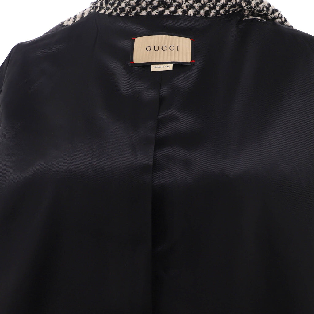 Women's Button Up Belted Long Coat Tweed