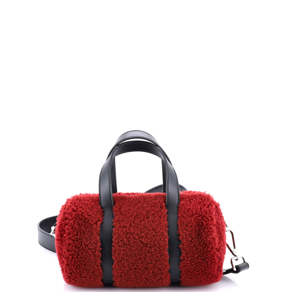 O'Lock Convertible Bowler Bag Shearling with Leather Mini