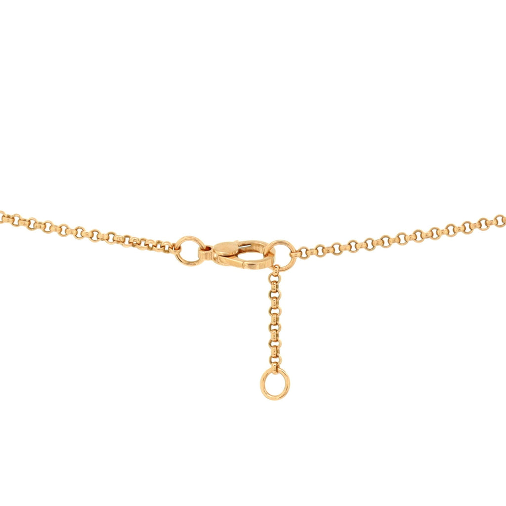 Ex-Libris Pendant Necklace 18K Rose Gold with Diamond Small