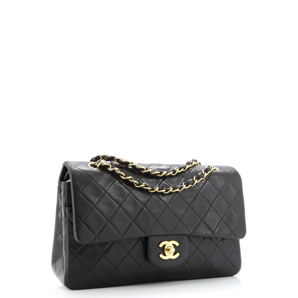 Vintage Classic Double Flap Bag Quilted Lambskin Medium