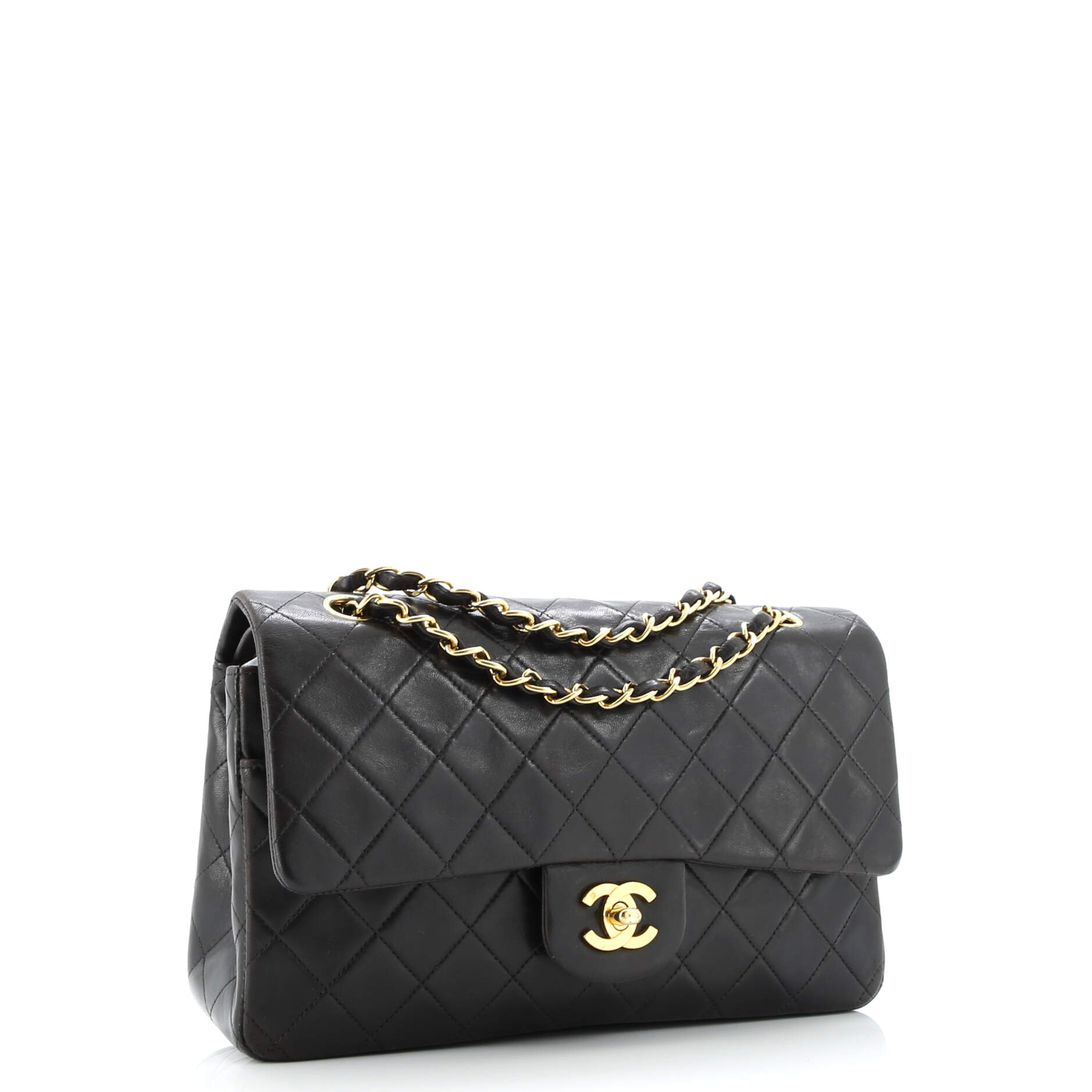 Vintage Classic Double Flap Bag Quilted Lambskin Medium