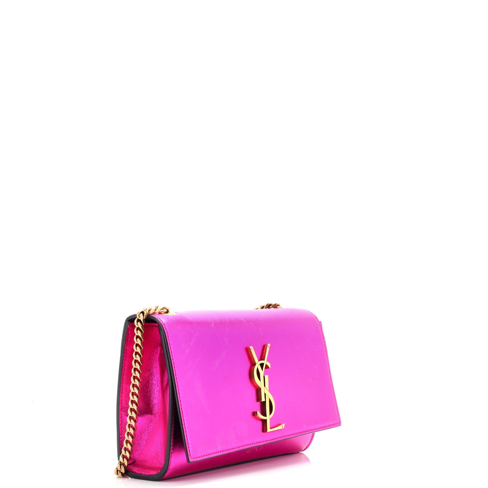 Classic Monogram Crossbody Bag Metallic Leather Medium