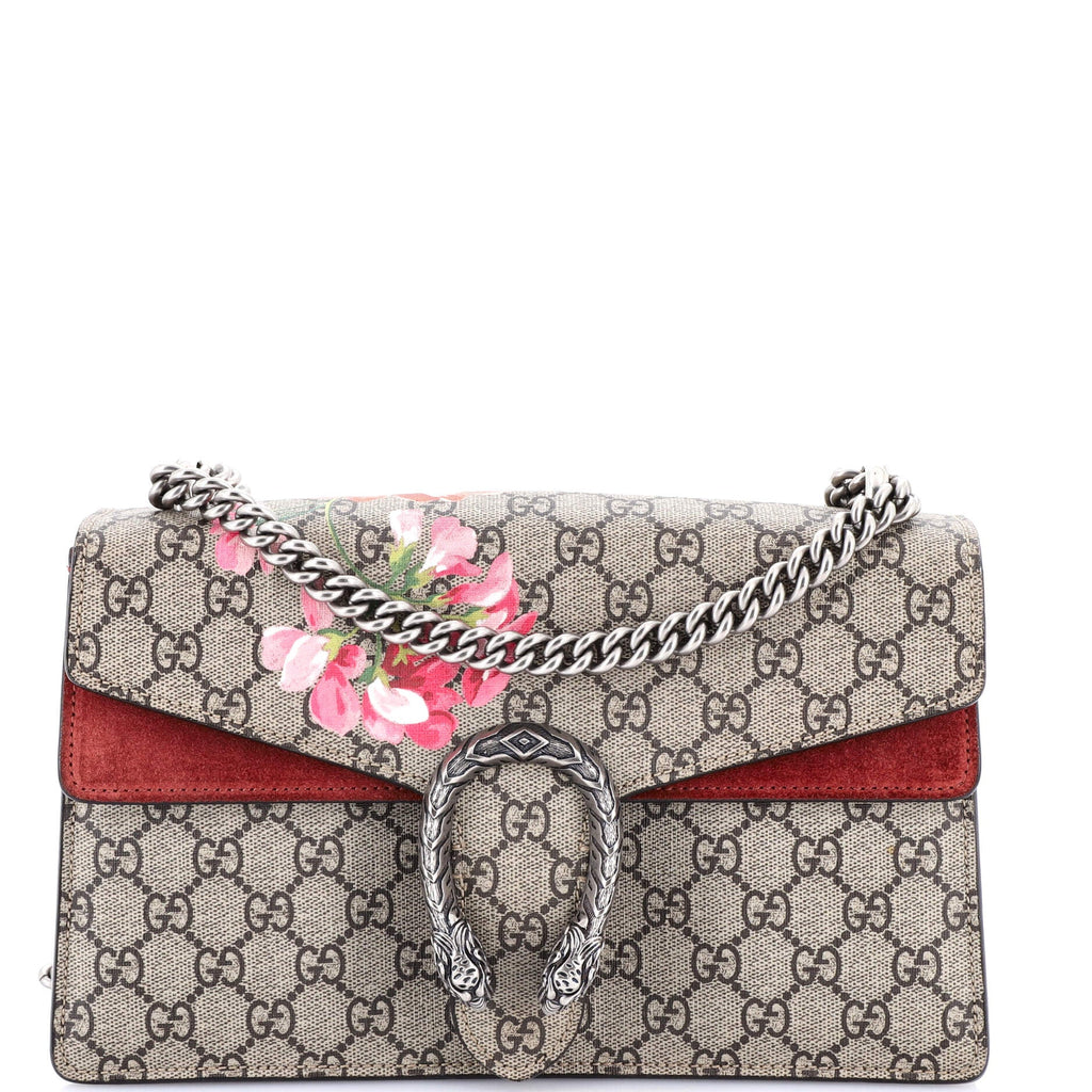 Dionysus Bag Blooms Print GG Coated Canvas Small