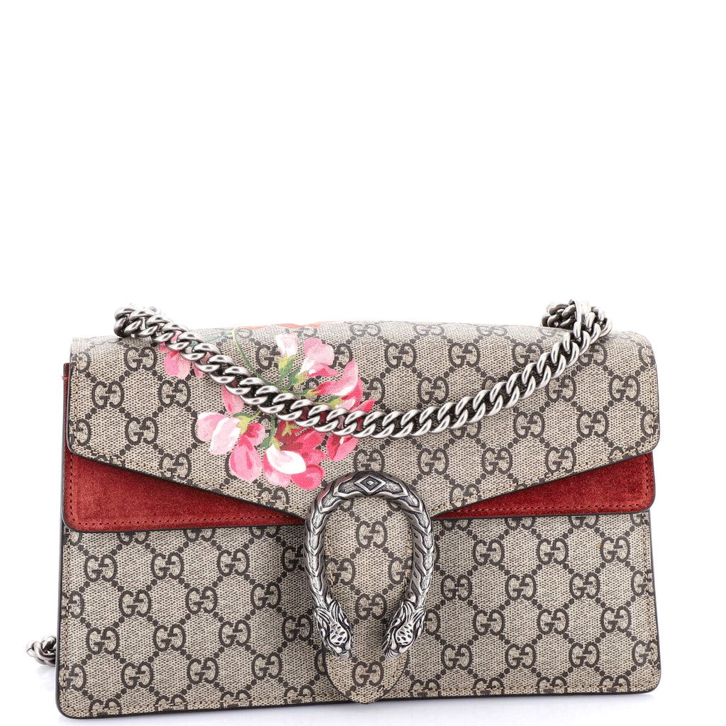 Dionysus Bag Blooms Print GG Coated Canvas Small