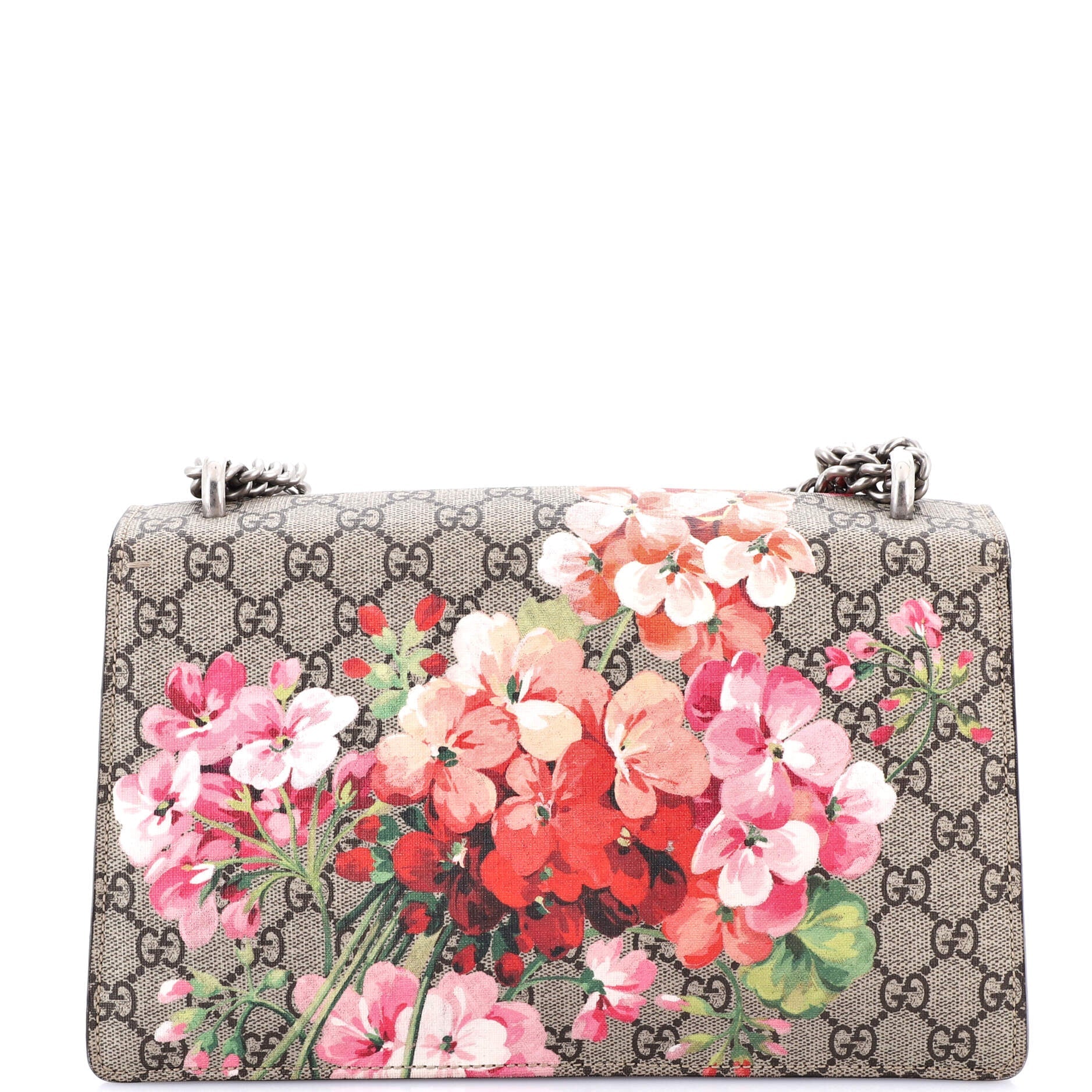 Dionysus Bag Blooms Print GG Coated Canvas Small