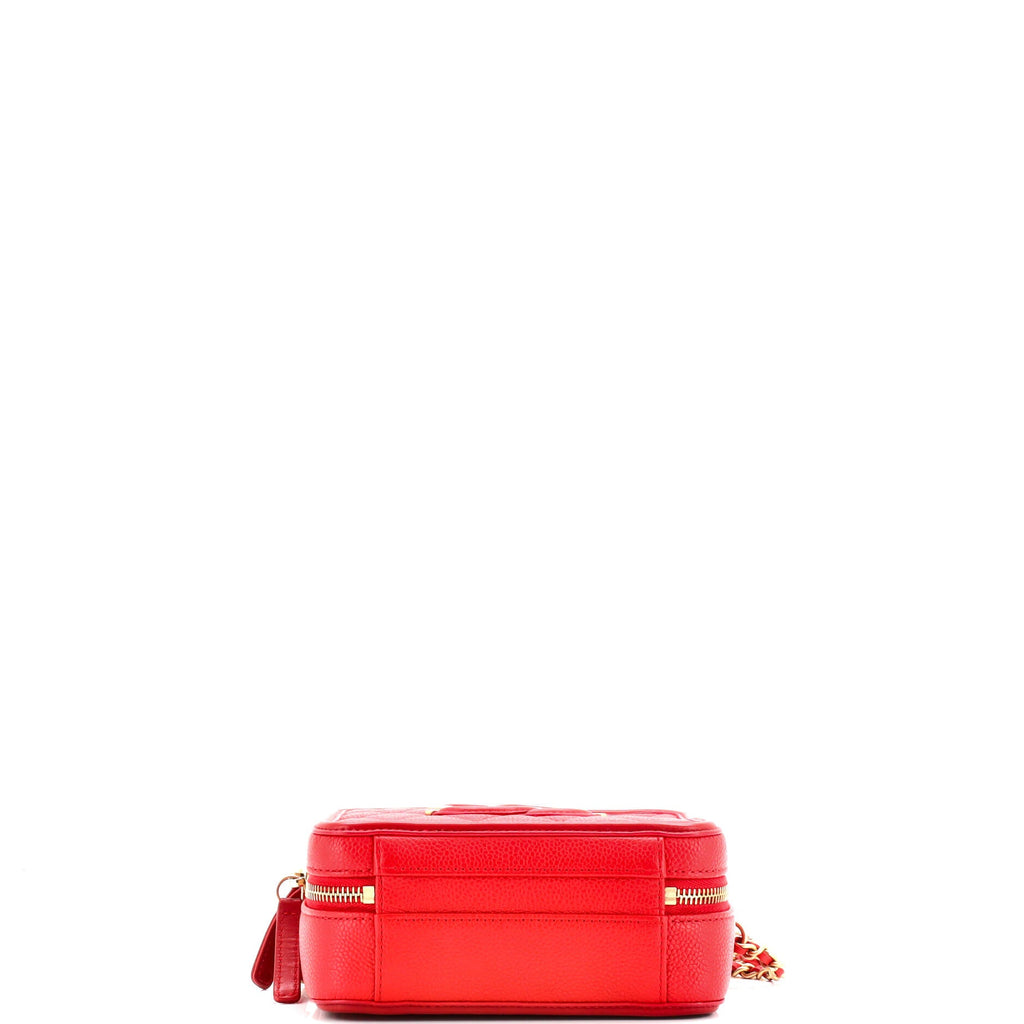 Filigree Vanity Case Quilted Caviar Small
