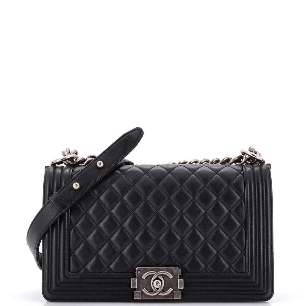 Boy Flap Bag Quilted Lambskin Old Medium