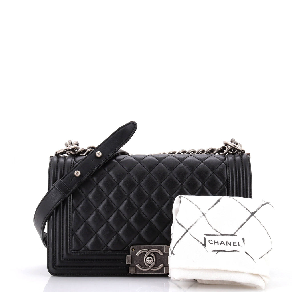 Boy Flap Bag Quilted Lambskin Old Medium