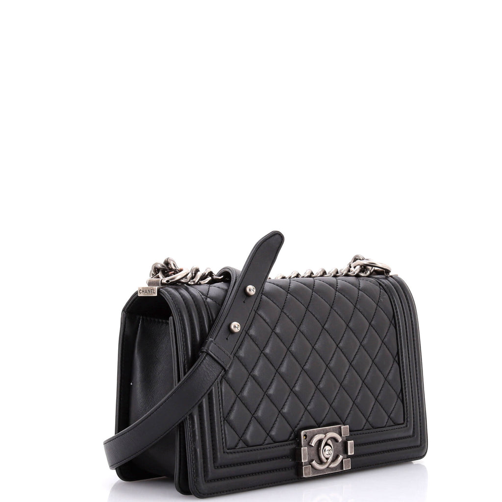 Boy Flap Bag Quilted Lambskin Old Medium