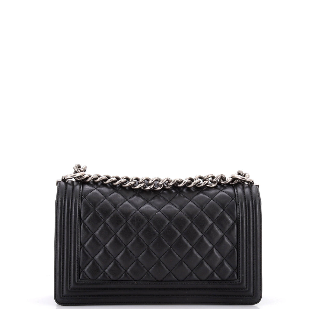Boy Flap Bag Quilted Lambskin Old Medium