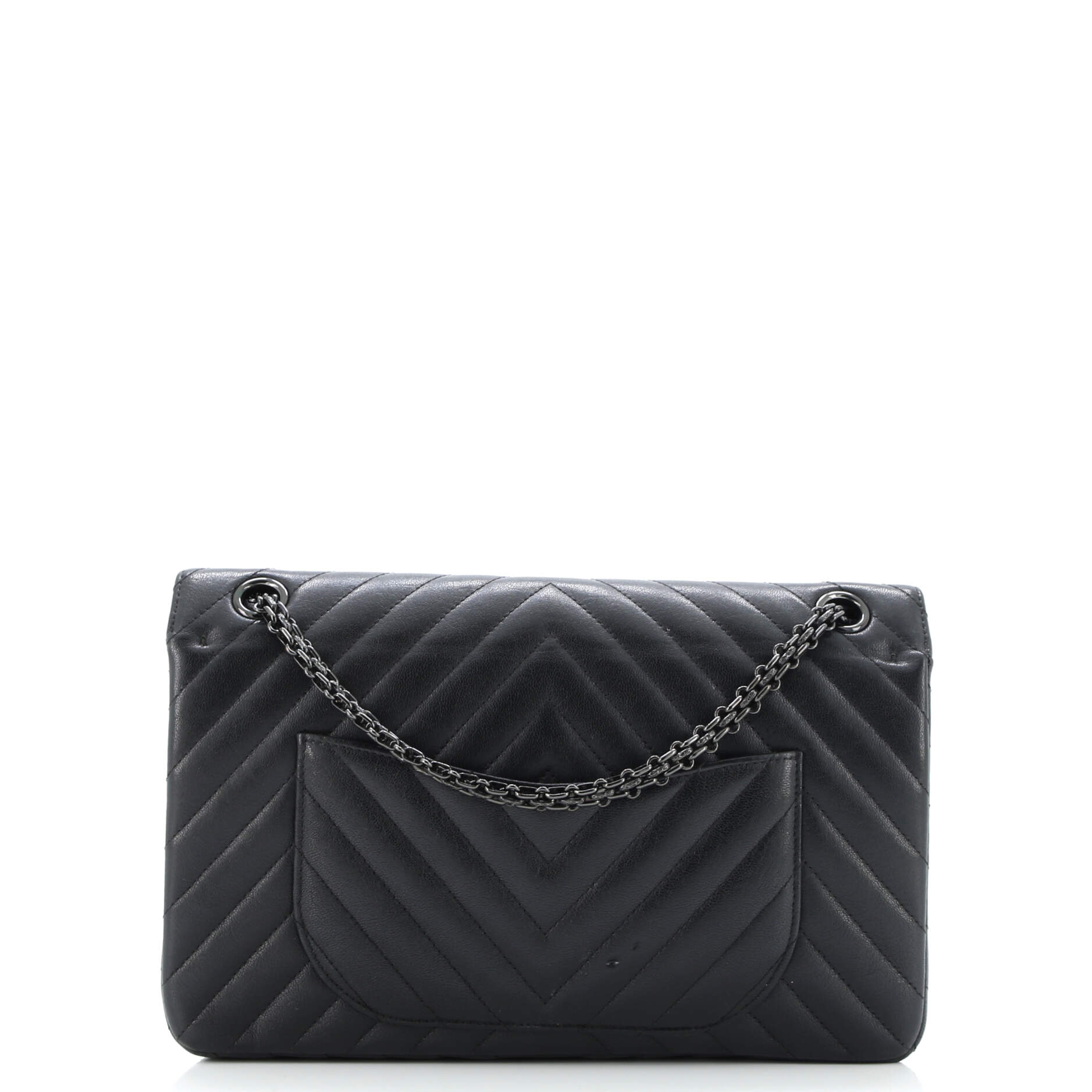 So Black Reissue 2.55 Flap Bag Chevron Sheepskin 226
