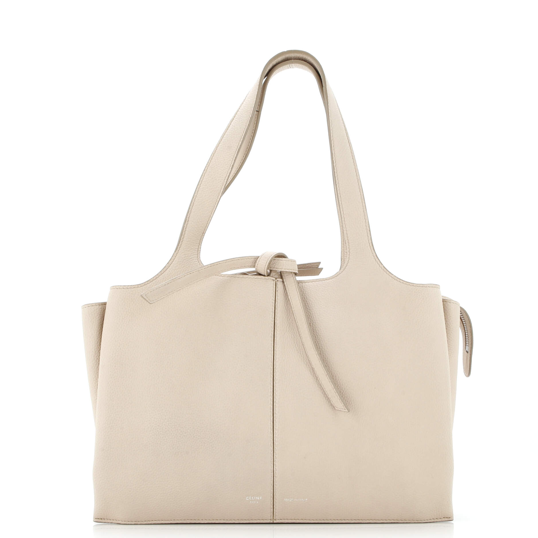 Tri-Fold Shoulder Bag Grained Calfskin Small