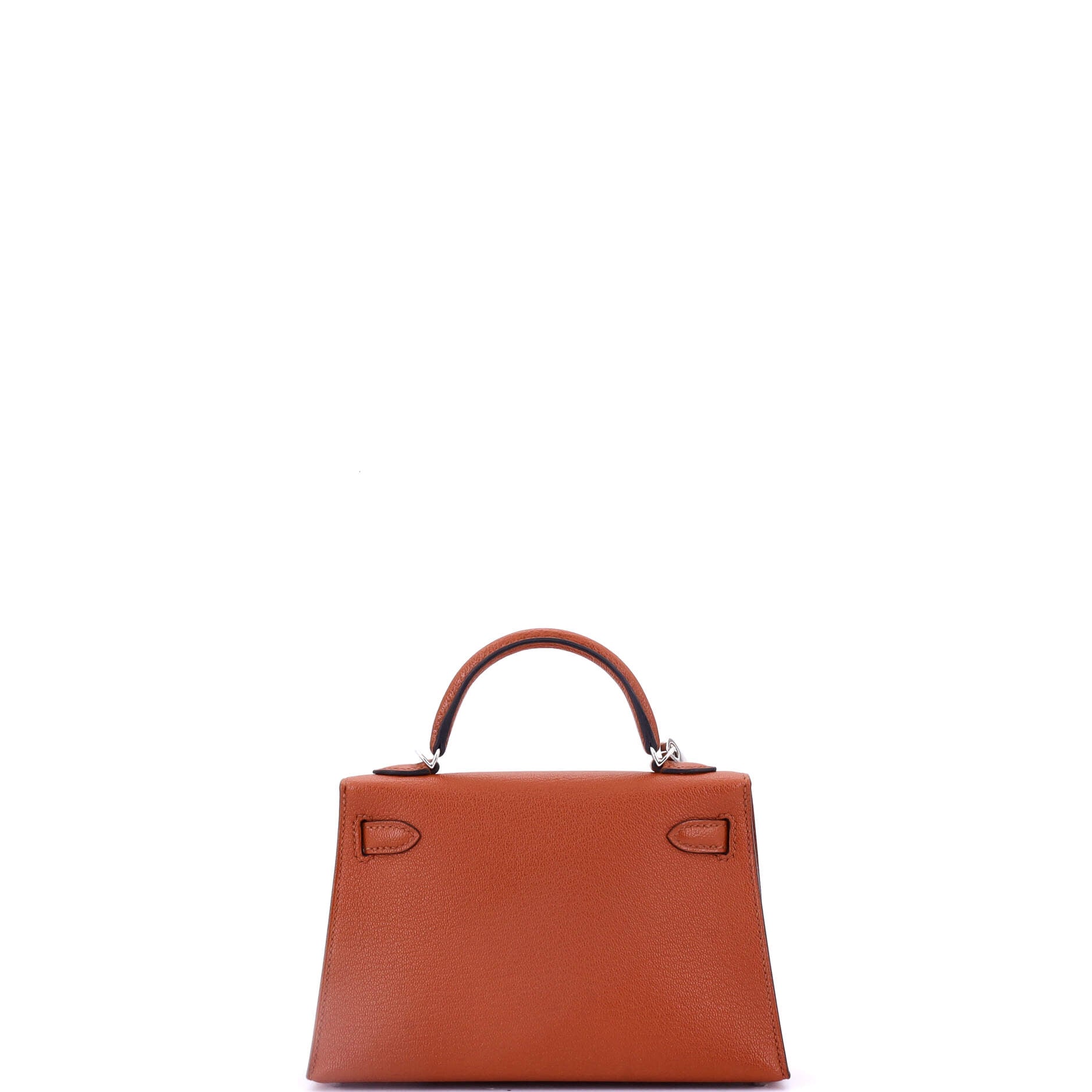 Kelly Mini II Amazone Handbag Brown Chevre Mysore with Palladium Hardware 20
