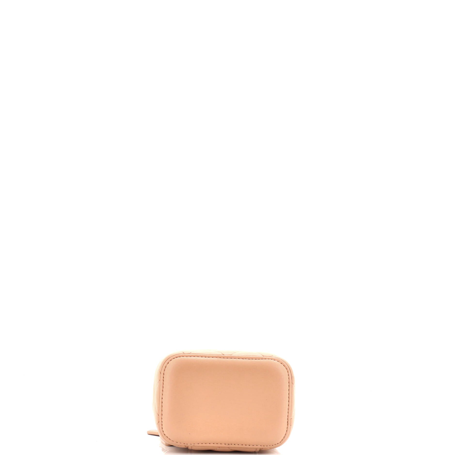 Classic Top Handle Vanity Case with Chain Quilted Lambskin Mini