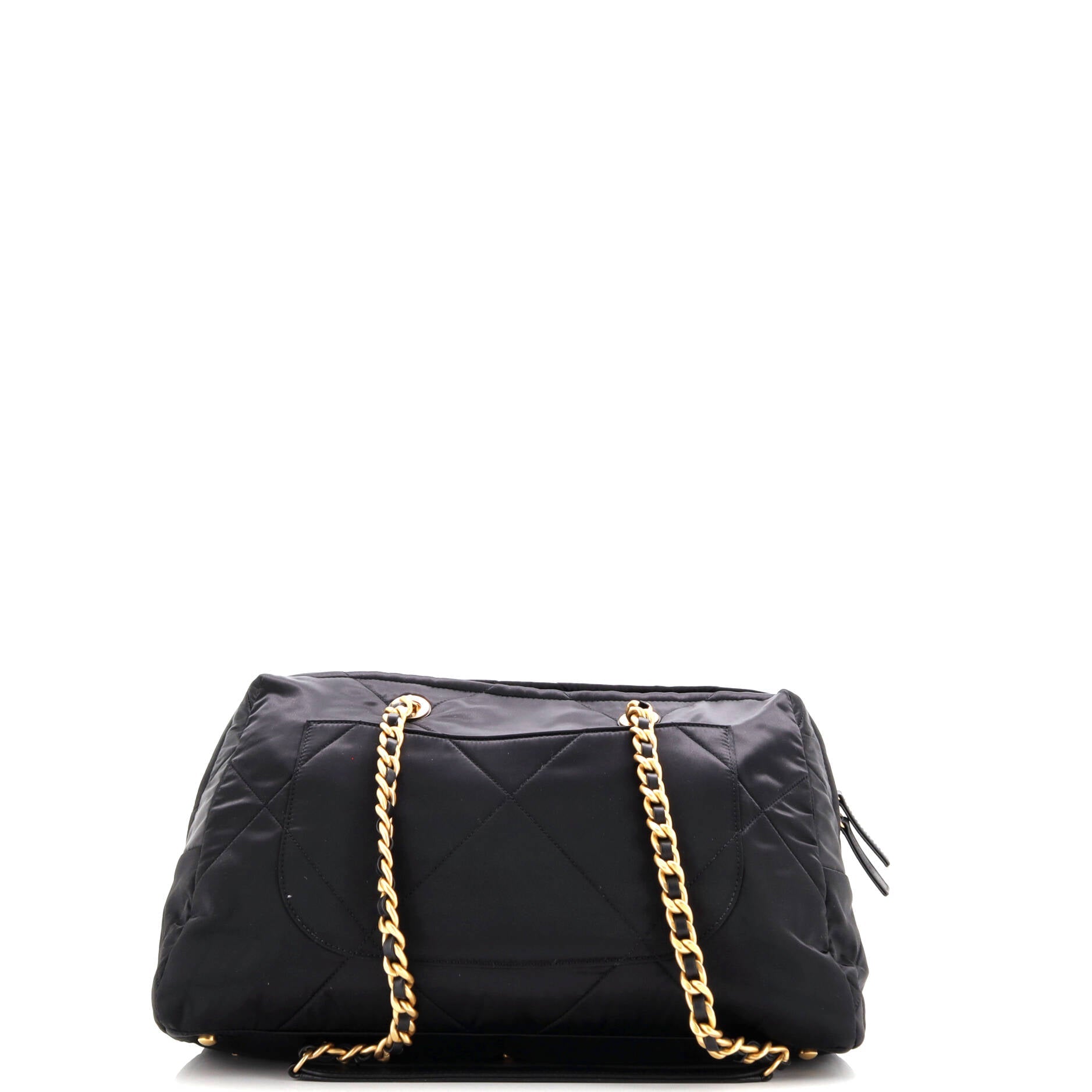 Bowling Tote Bag Quilted Satin Large