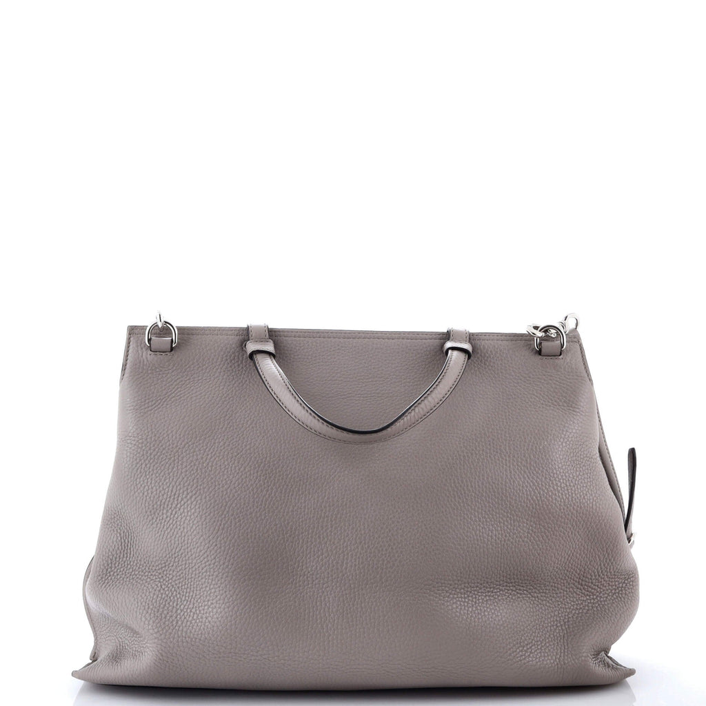 Bamboo Daily Top Handle Bag Leather Large