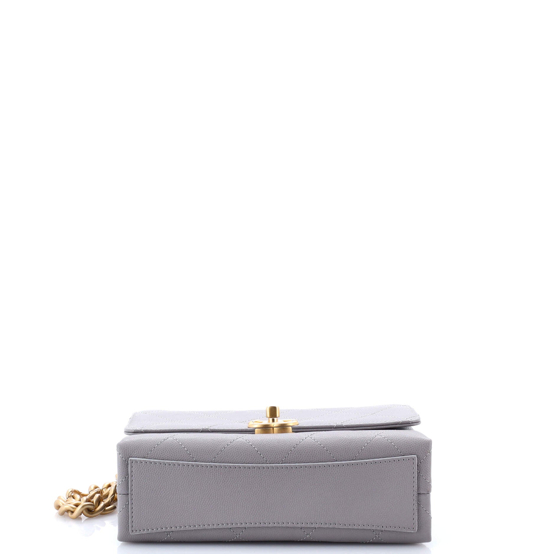 Bracelet On Chain Flap Bag Quilted Caviar Mini