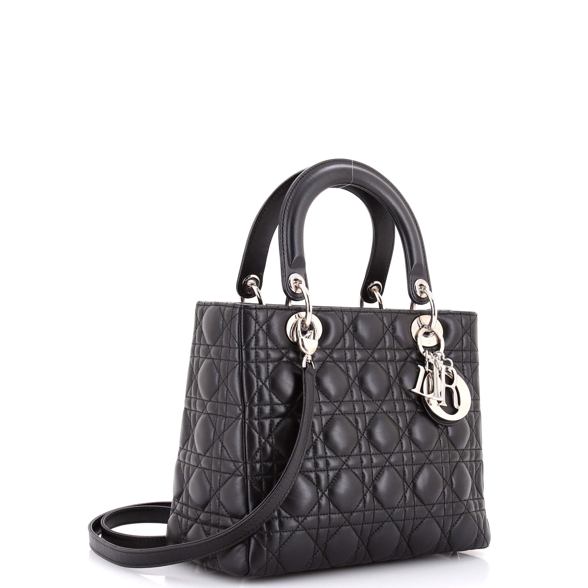 Vintage Lady Dior Bag Cannage Quilt Lambskin Medium