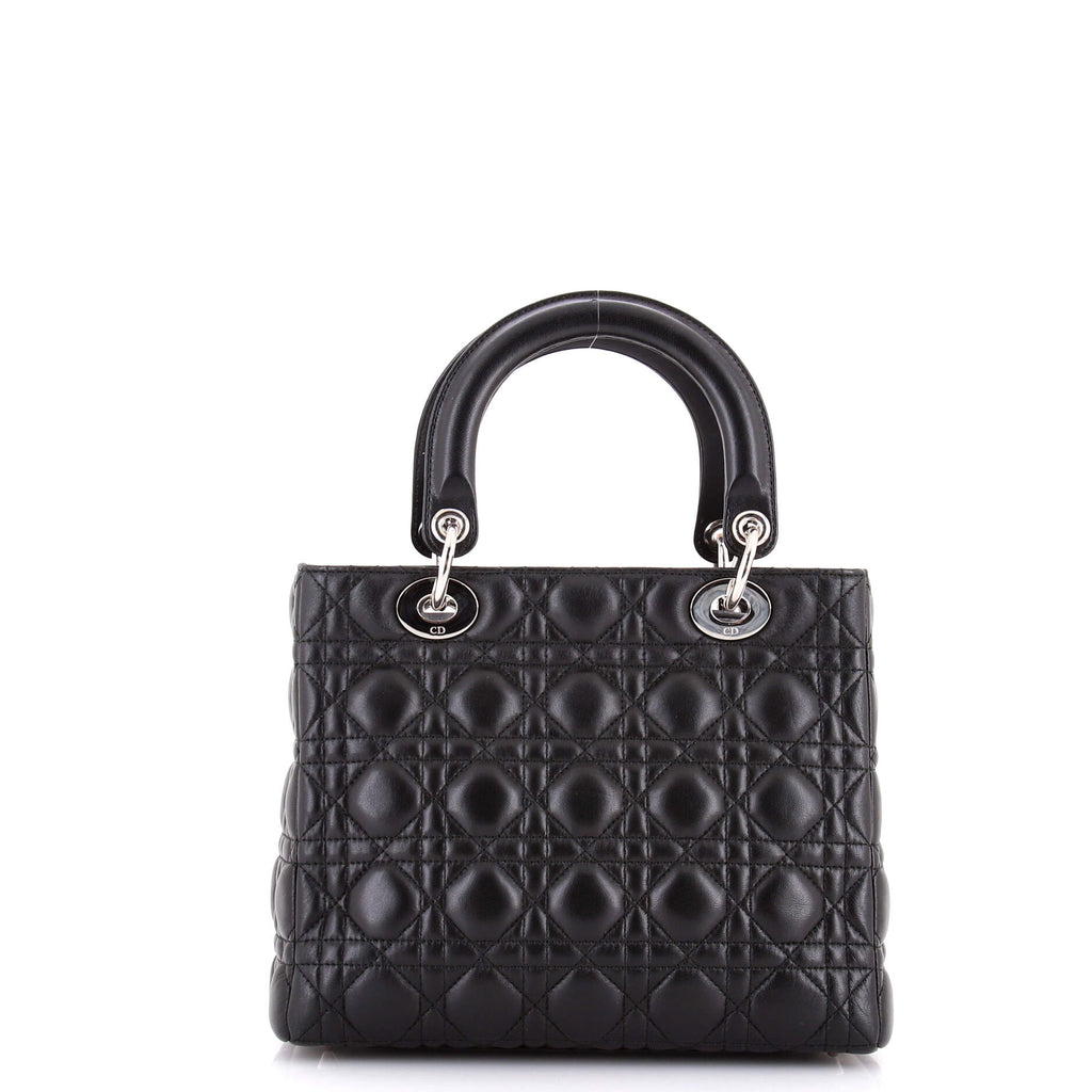 Vintage Lady Dior Bag Cannage Quilt Lambskin Medium