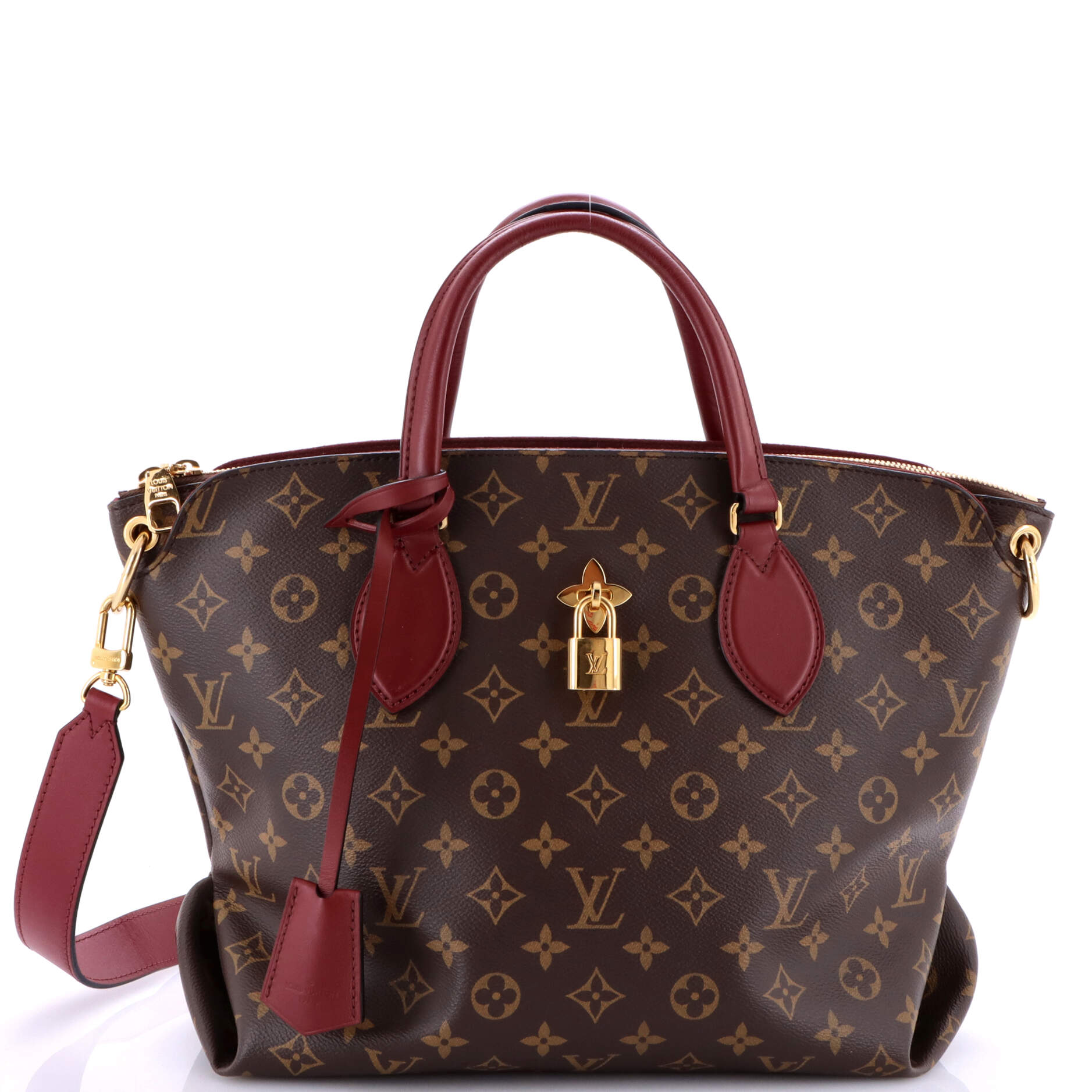 Flower Zipped Tote Monogram Canvas MM