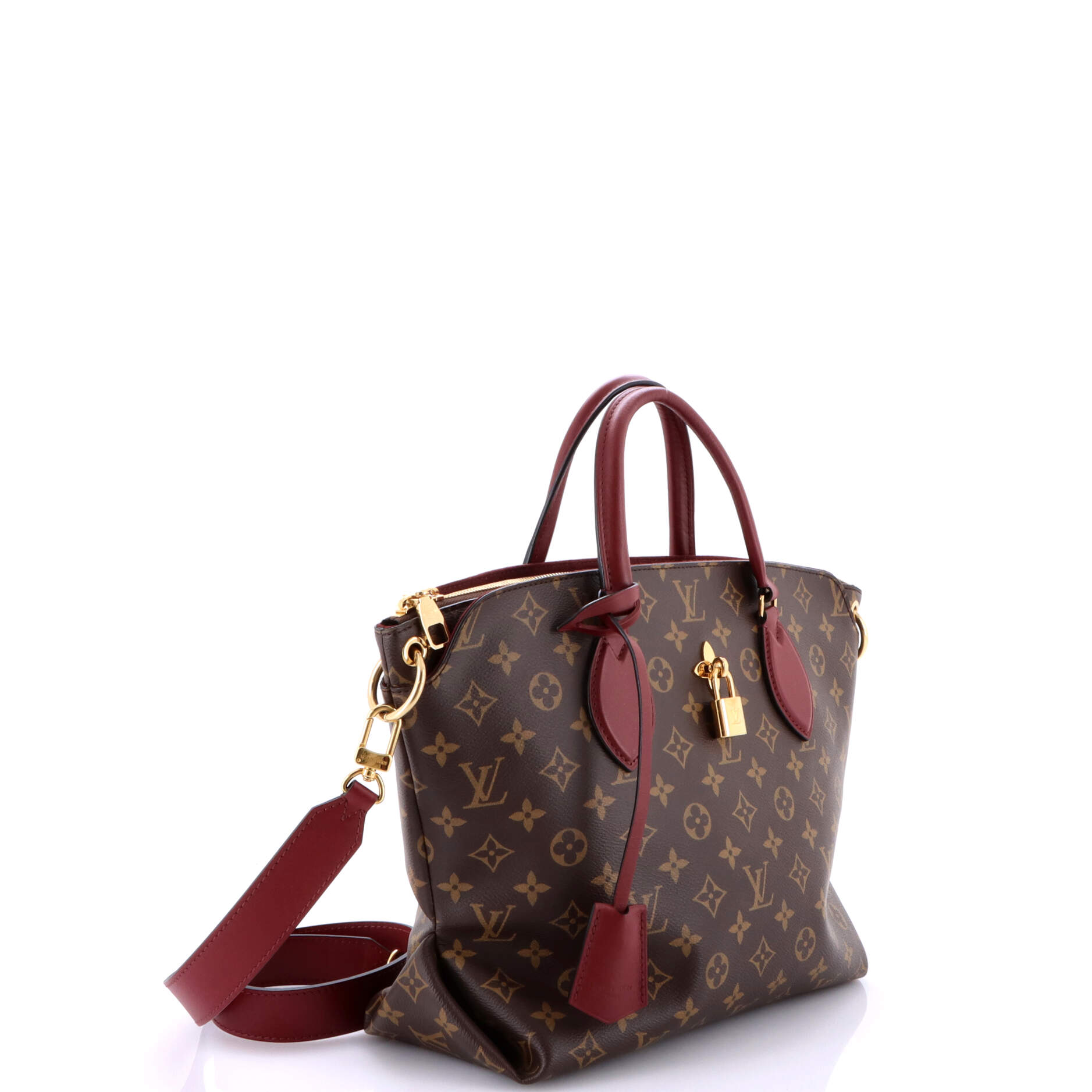 Flower Zipped Tote Monogram Canvas MM