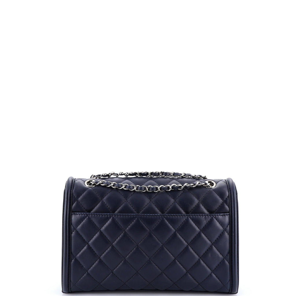 Geometric Flap Bag Quilted Lambskin Large