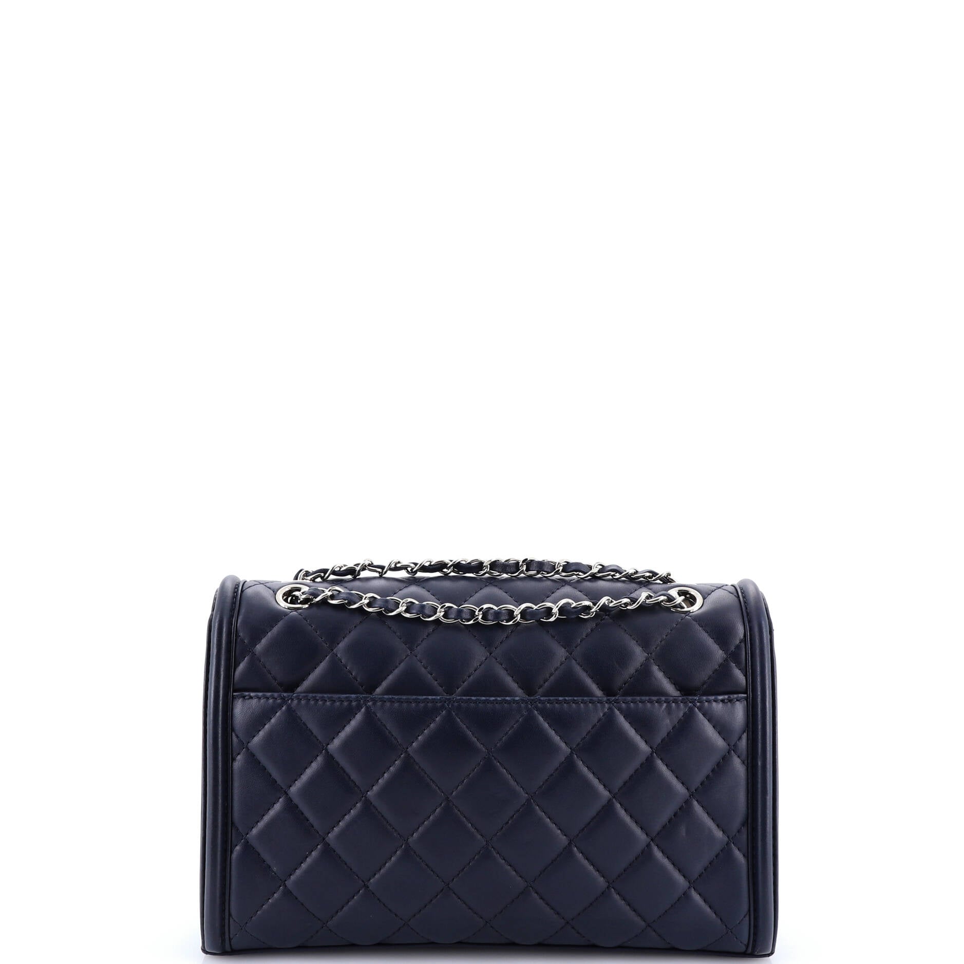 Geometric Flap Bag Quilted Lambskin Large