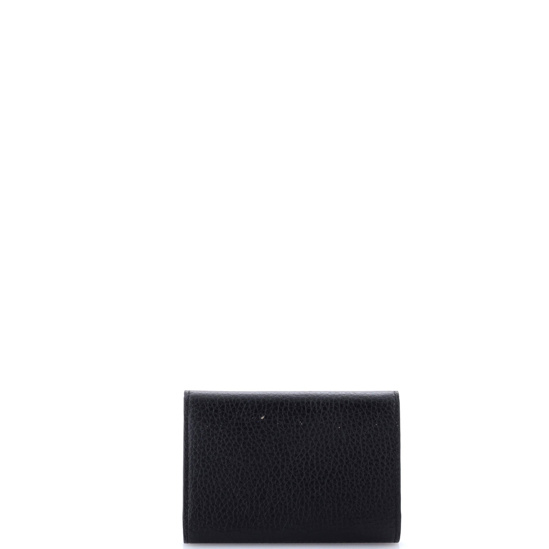 Capucines Wallet Leather with Embellished Detail Compact