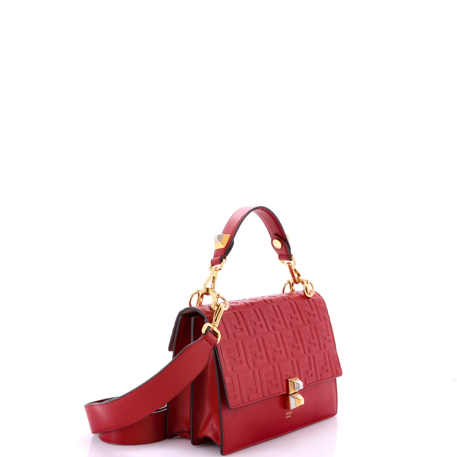 Kan I Bag Zucca Embossed Leather Medium