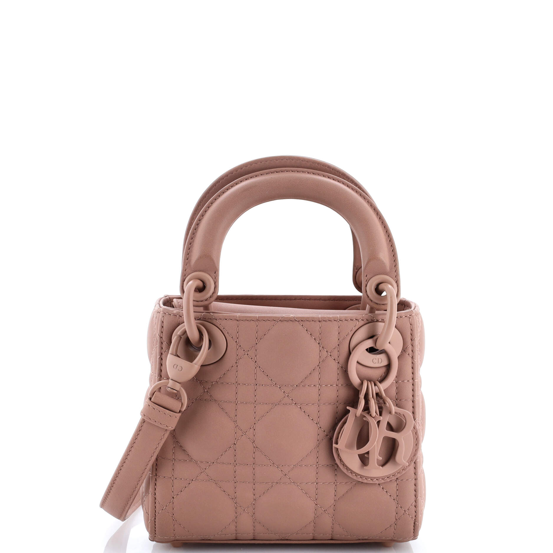 Ultra Matte Lady Dior Chain Bag Cannage Quilt Calfskin Mini