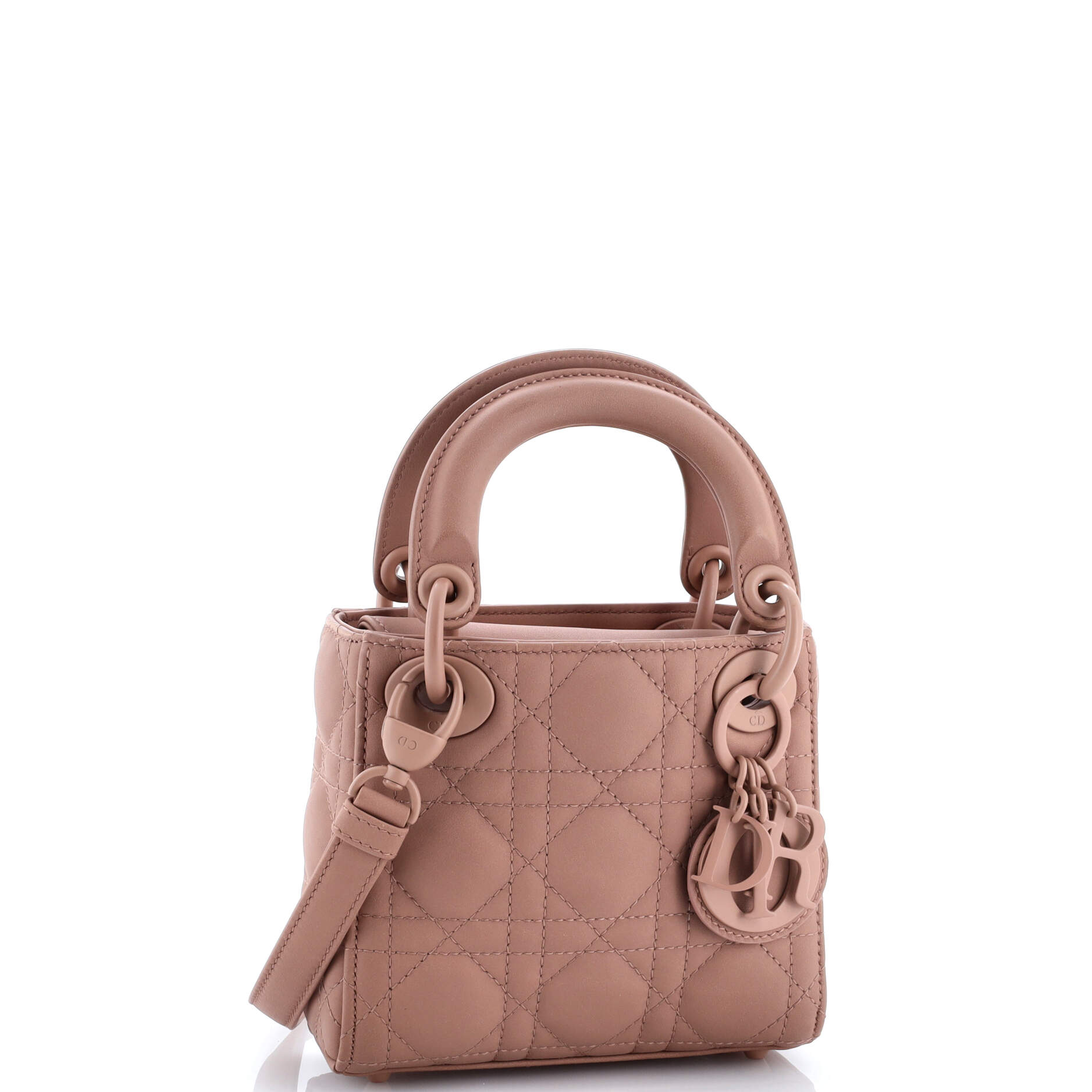 Ultra Matte Lady Dior Chain Bag Cannage Quilt Calfskin Mini