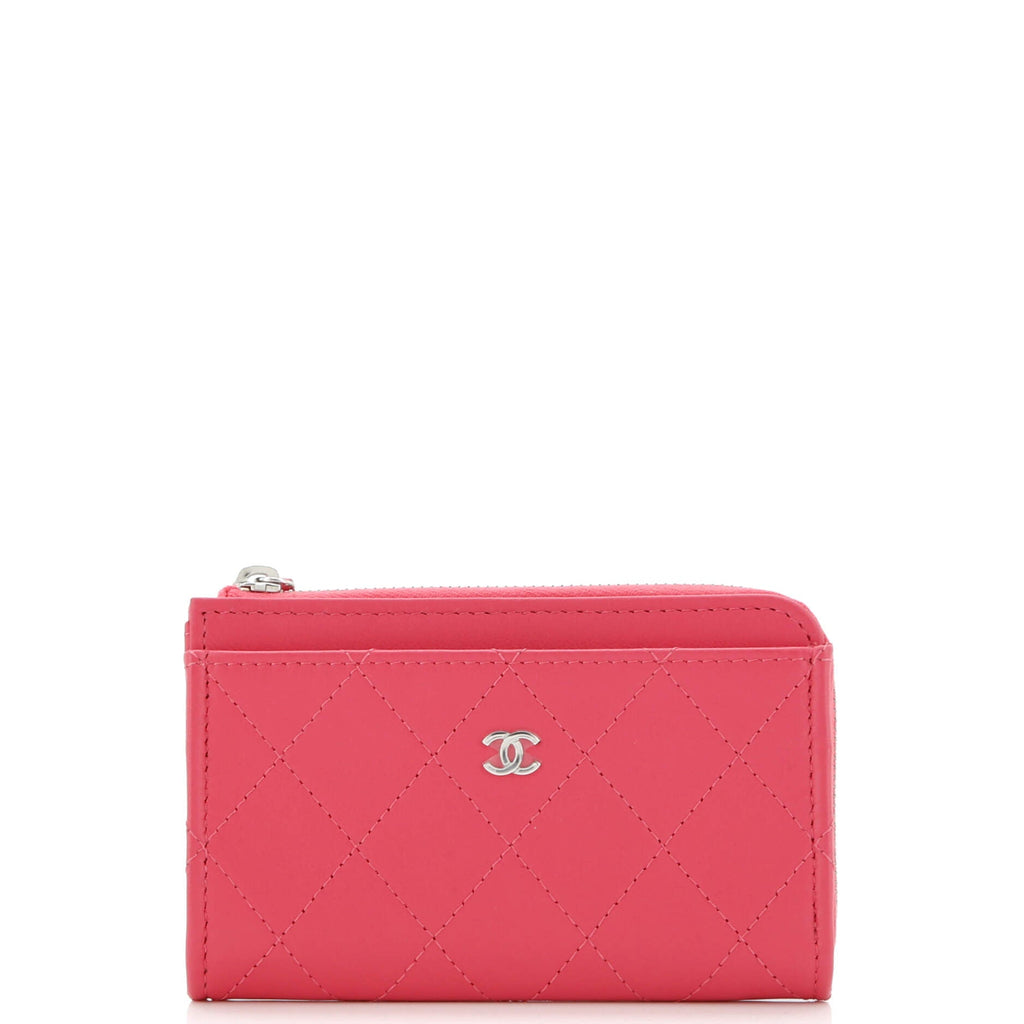 Zip Around Card Holder Quilted Calfskin