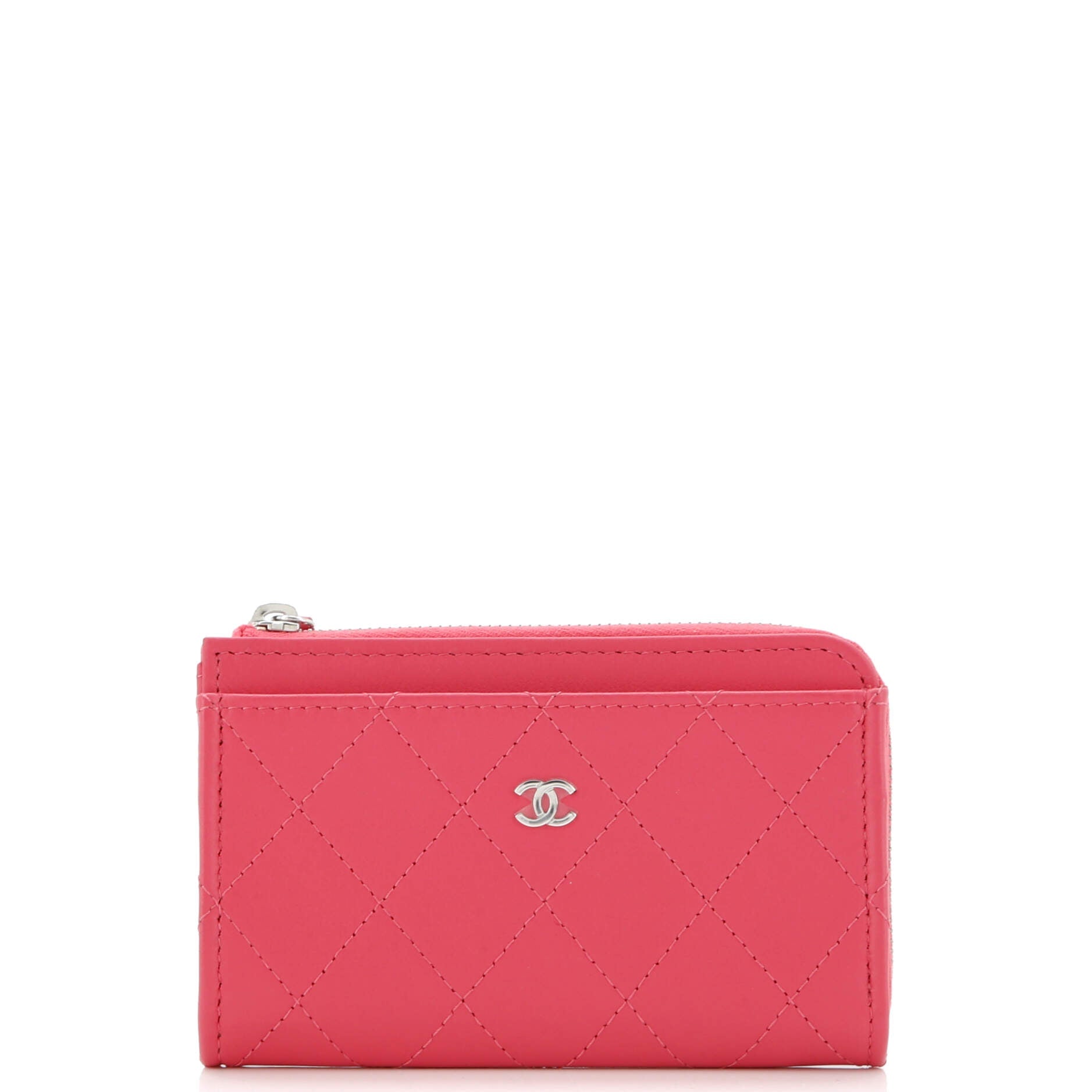 Zip Around Card Holder Quilted Calfskin