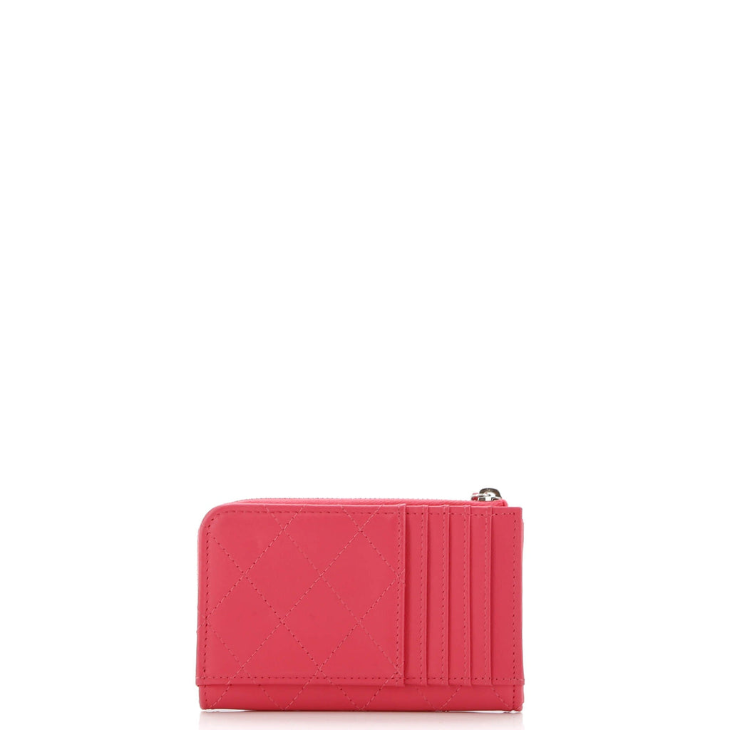 Zip Around Card Holder Quilted Calfskin