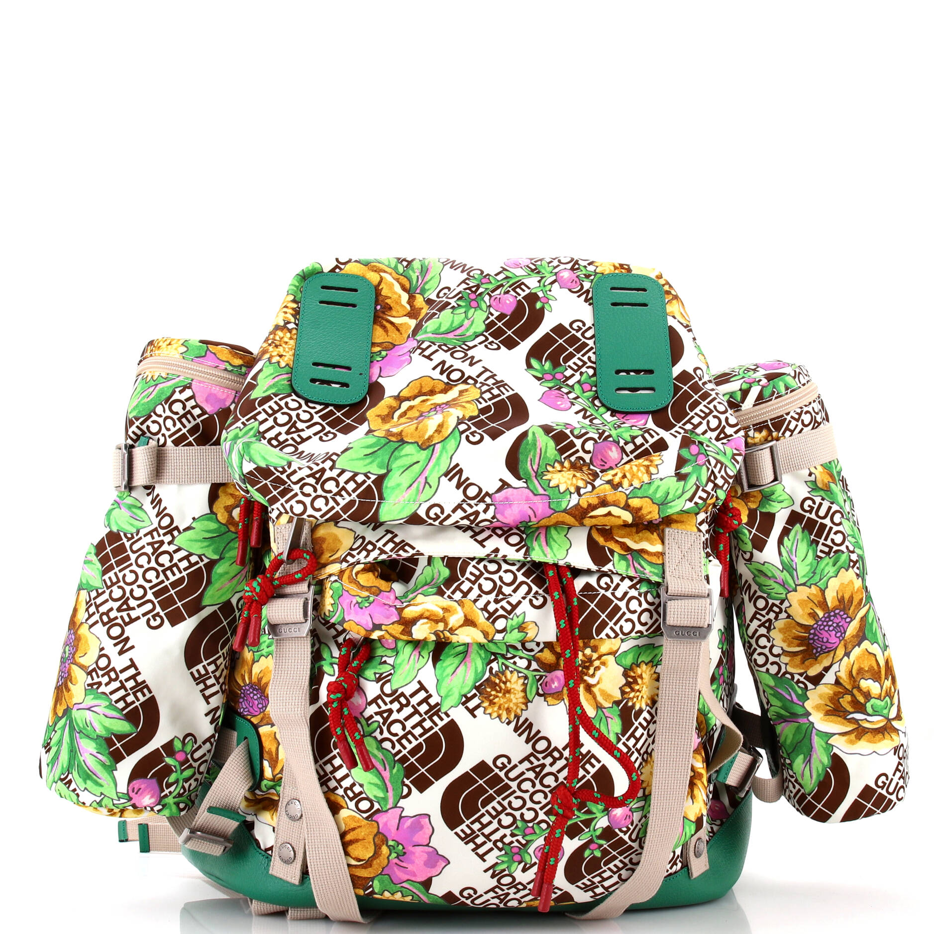 Gucci x The North Face Flap Backpack Printed Nylon Large