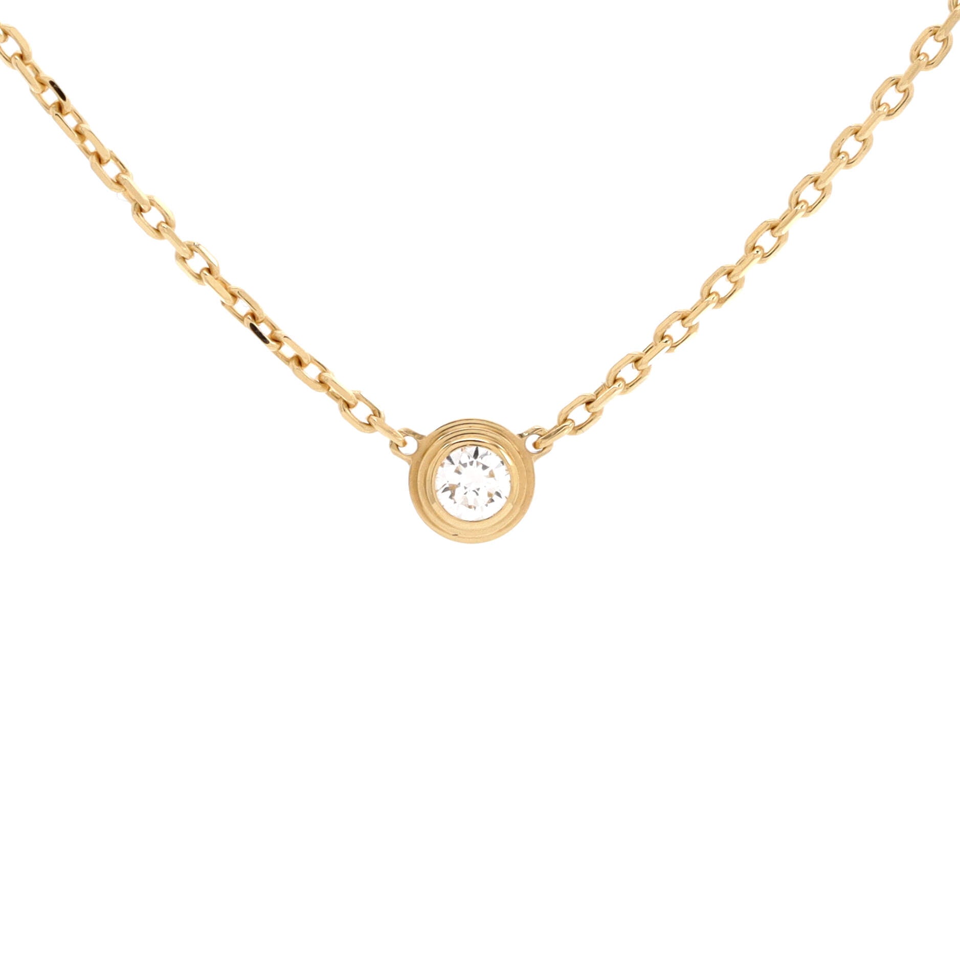 Cartier D'Amour Pendant Necklace 18K Yellow Gold and Diamond XS