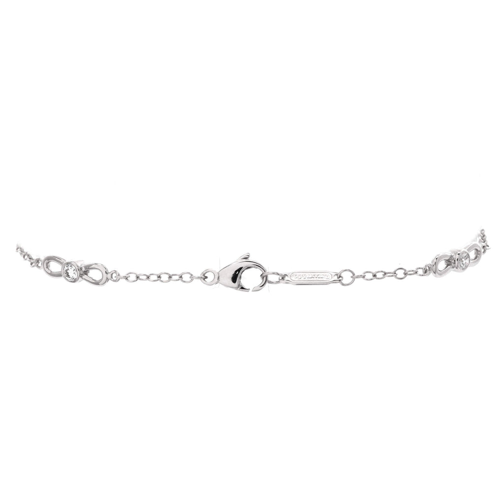 Elsa Peretti Diamonds 5 Stone Ribbon Bracelet 18K White Gold with Diamonds