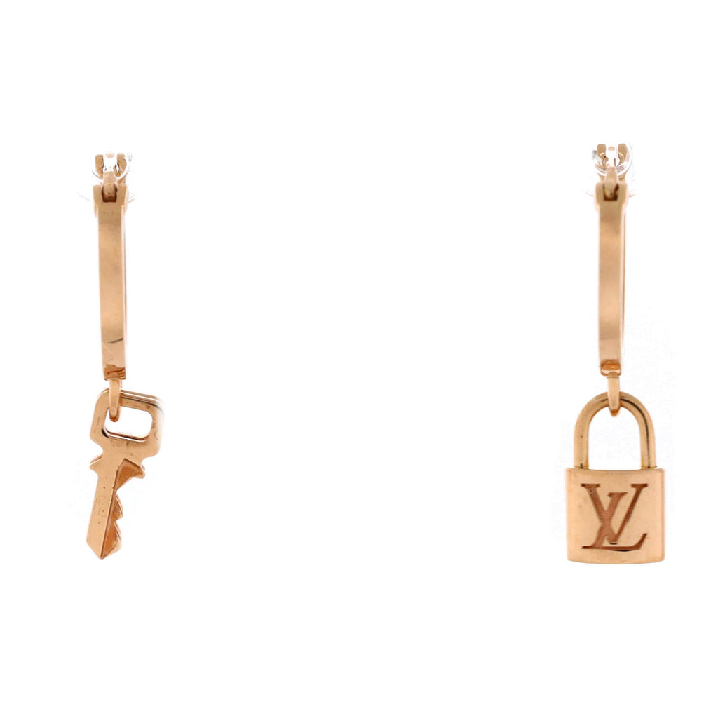 Lockit Hoop Earrings 18K Rose Gold
