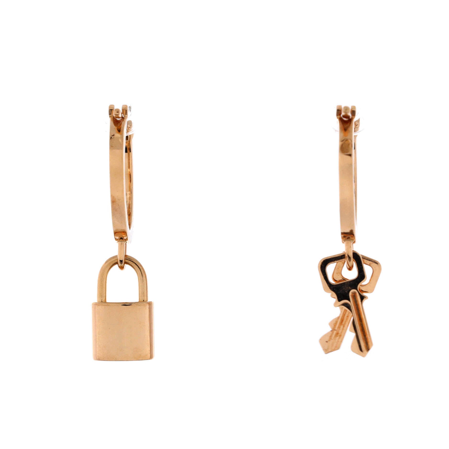 Lockit Hoop Earrings 18K Rose Gold