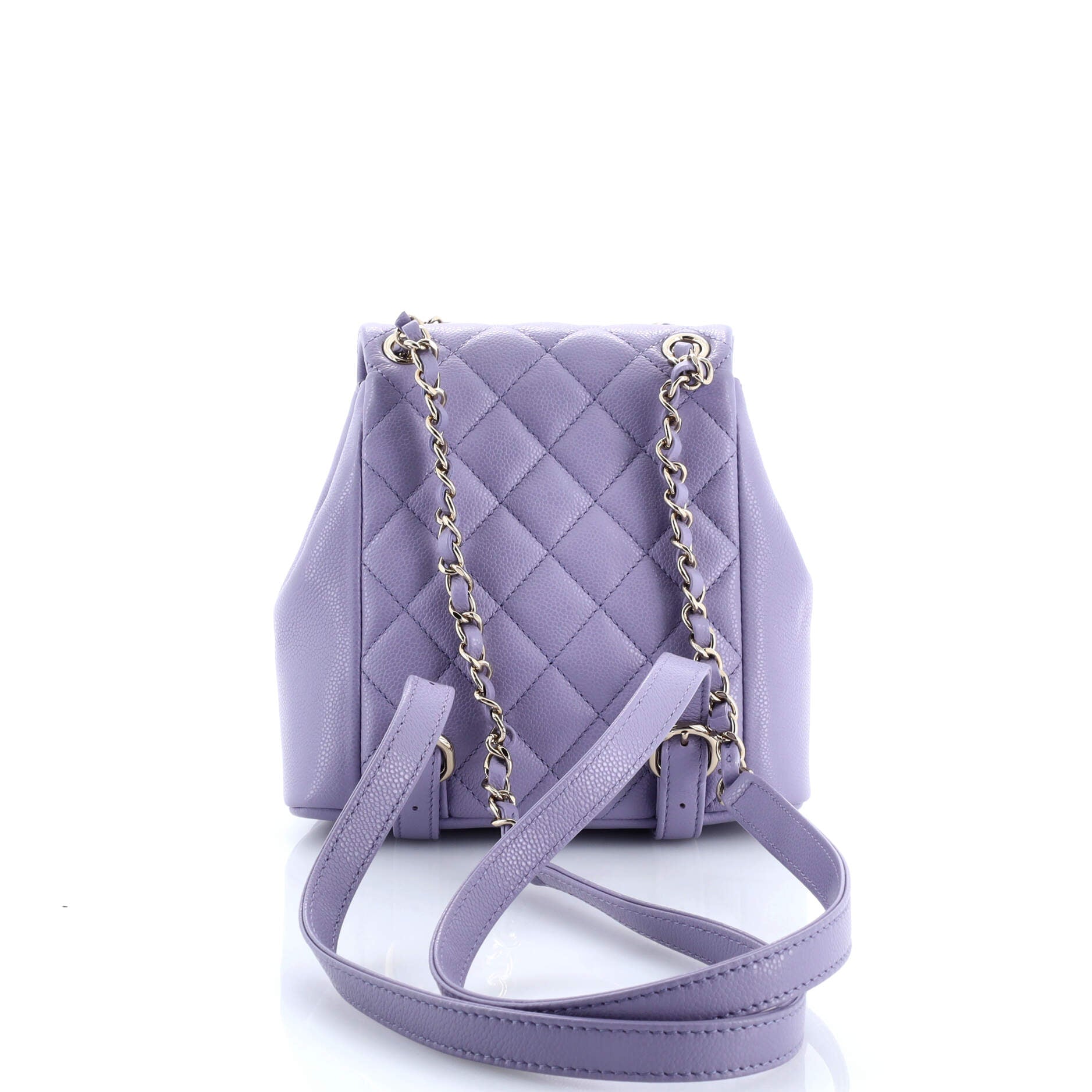 Duma Pockets Drawstring Backpack Quilted Caviar Mini