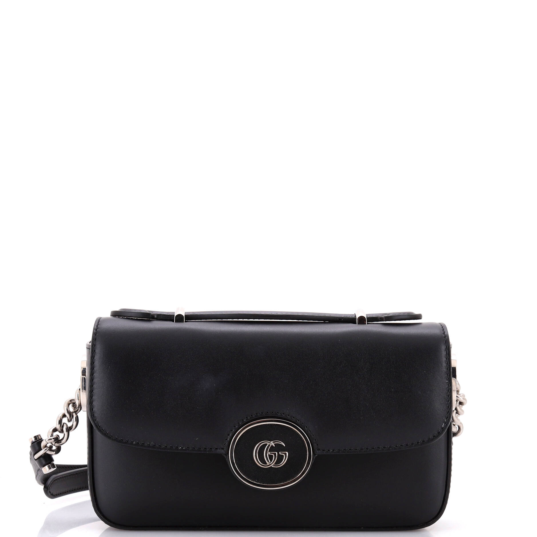 Petite GG Flap Shoulder Bag Leather Small