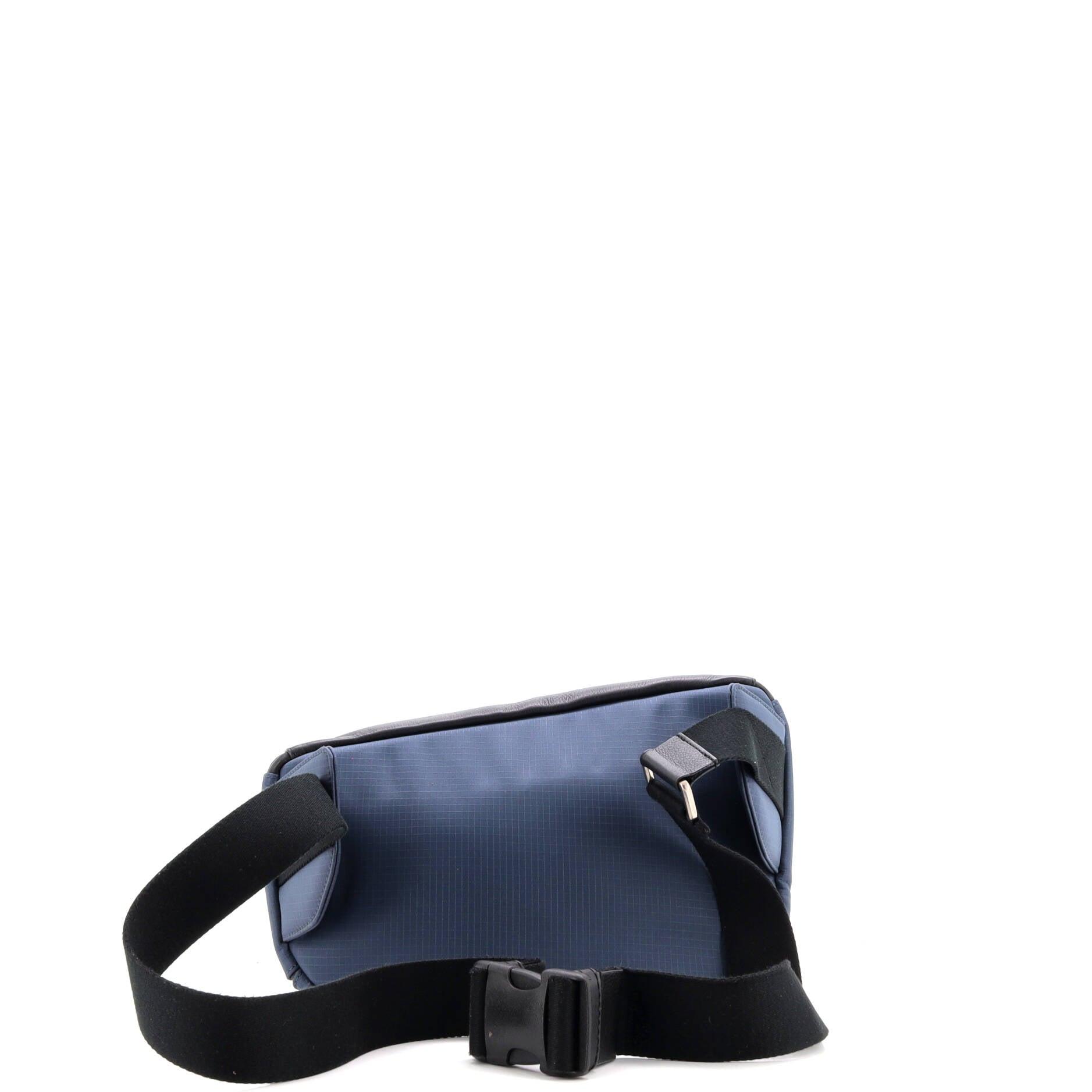 Puzzle Bum Bag Whipstitch Nylon wth Leather Small
