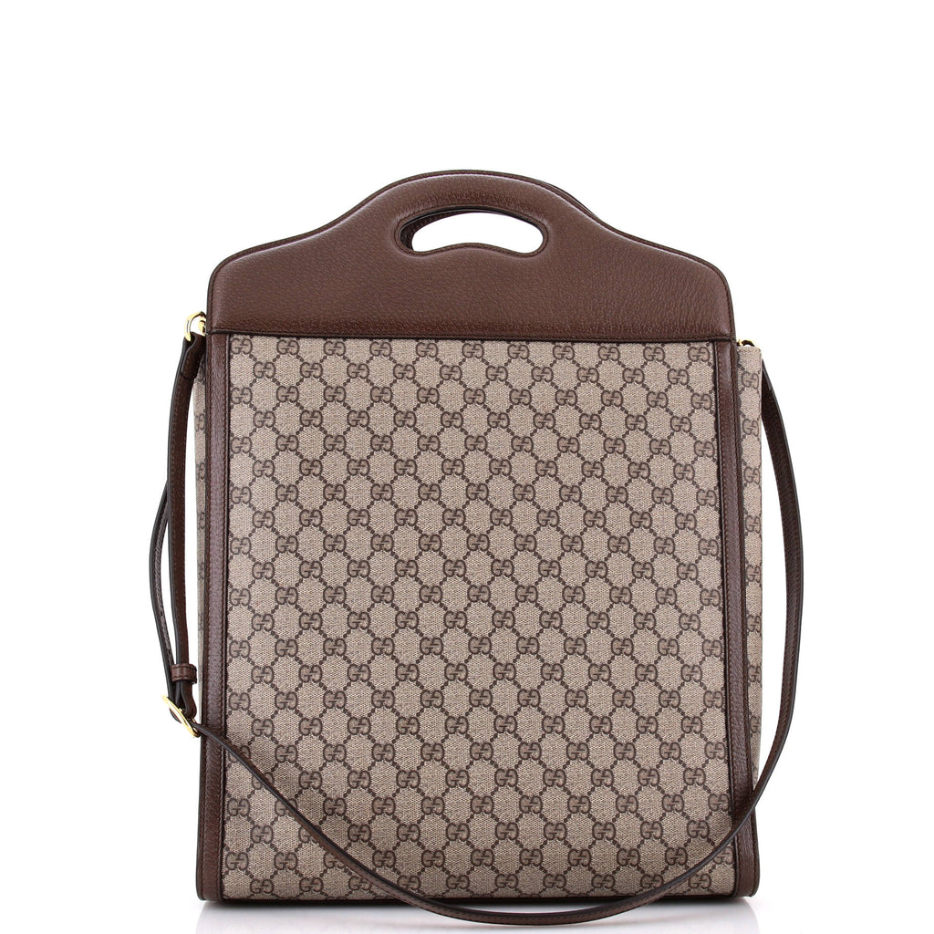 Cut Out Handle Tote Printed GG Coated Canvas